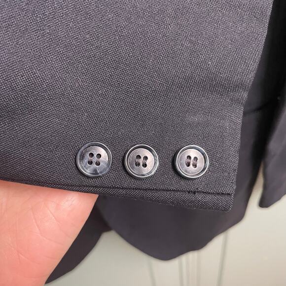 VTG YSL Yves Saint Laurent Blazer Navy Blue Jacket Made In France Designer Sz 40 - Picture 2 of 6